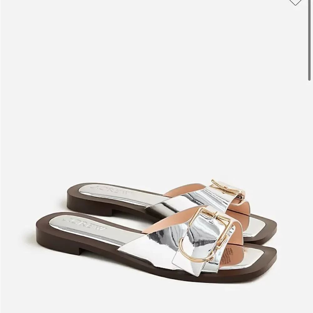 J.Crew Callie sandals in metallic leather